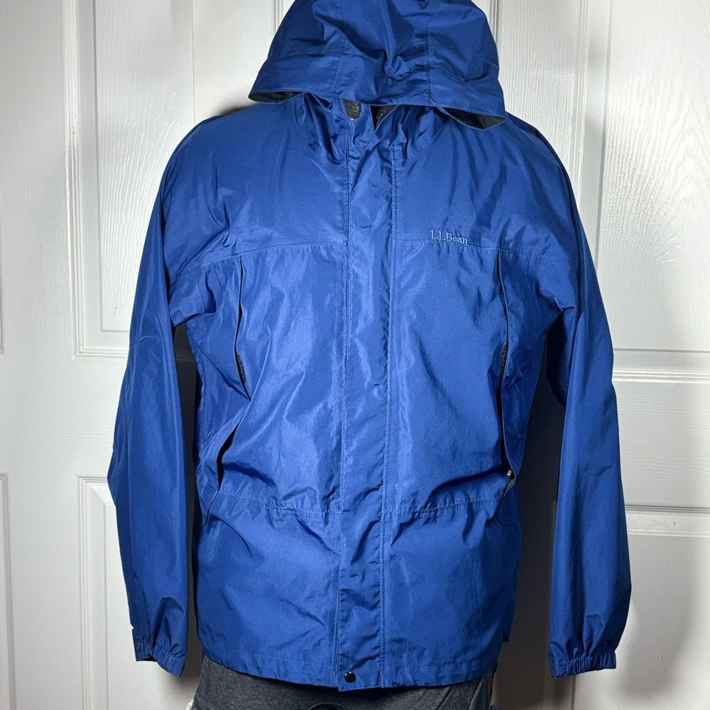 L.L. Bean Men's Vibrant Blue Raincoat